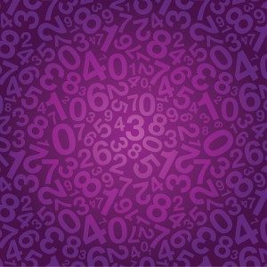 purple number background